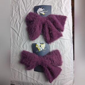 Universal Thread Lavender Fuzzy Hair Clips Set